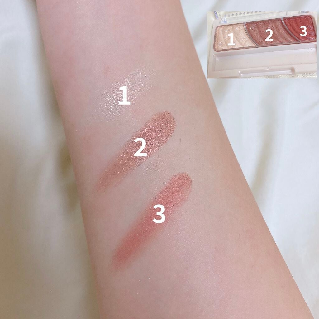 トーンアップアイシャドウ/CEZANNE/アイシャドウパレットを使ったクチコミ(2枚目)