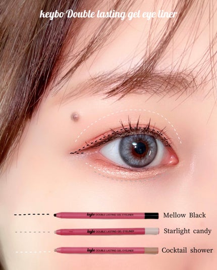 ダブルラスティングジェルライナー/keybo/ジェルアイライナーを使ったクチコミ(3枚目)