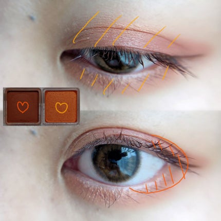 ツイン カラー アイシャドウ/ちふれ/アイシャドウパレットを使ったクチコミ(3枚目)