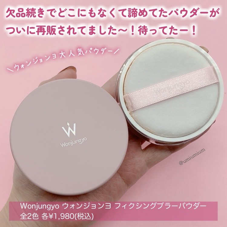 ウォンジョンヨ フィクシングブラーパウダー N/Wonjungyo/ルースパウダーを使ったクチコミ（2枚目）