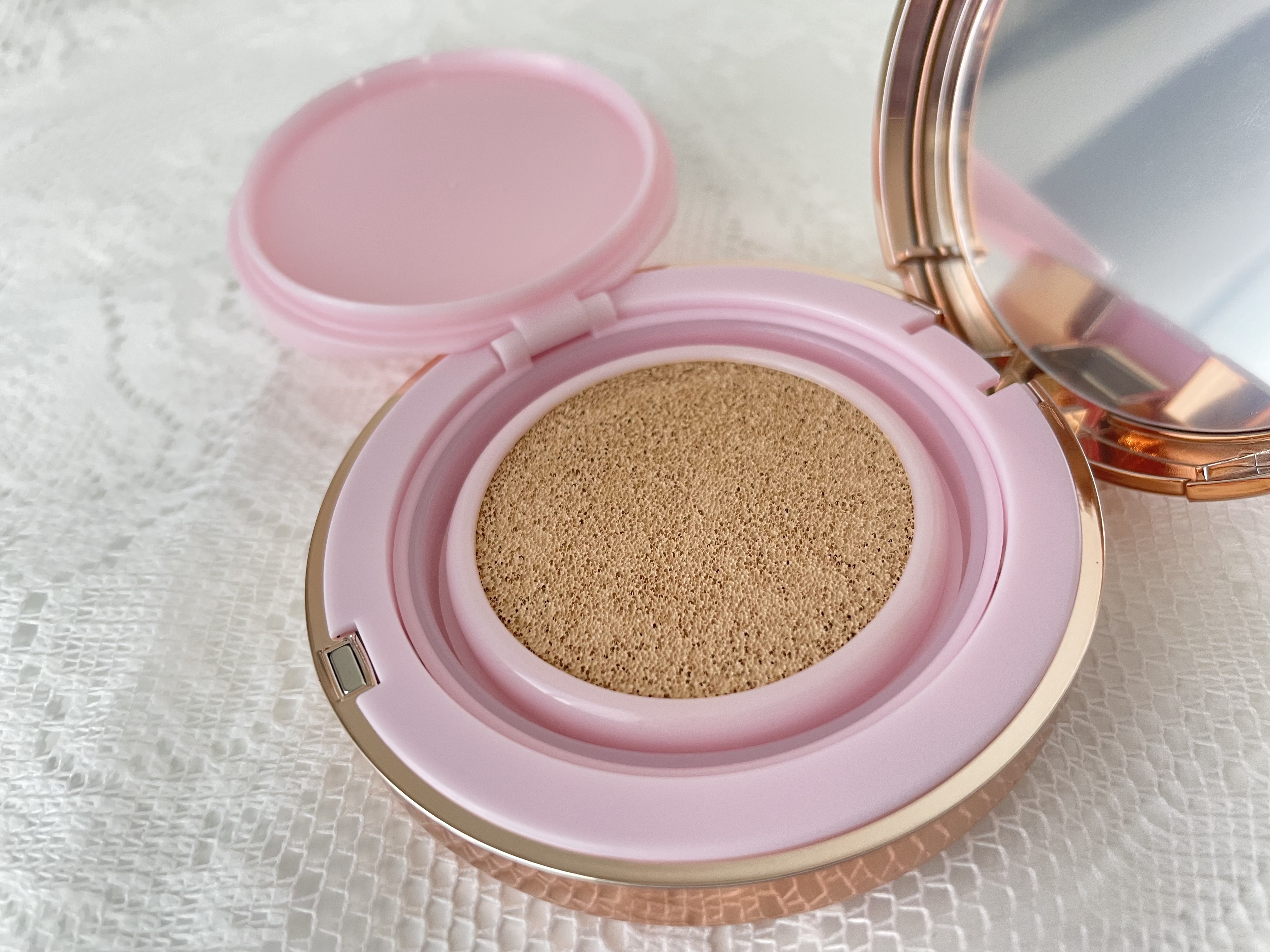 ピンクティーツリーカバークッション/APLIN/クッションファンデーションを使ったクチコミ（3枚目）