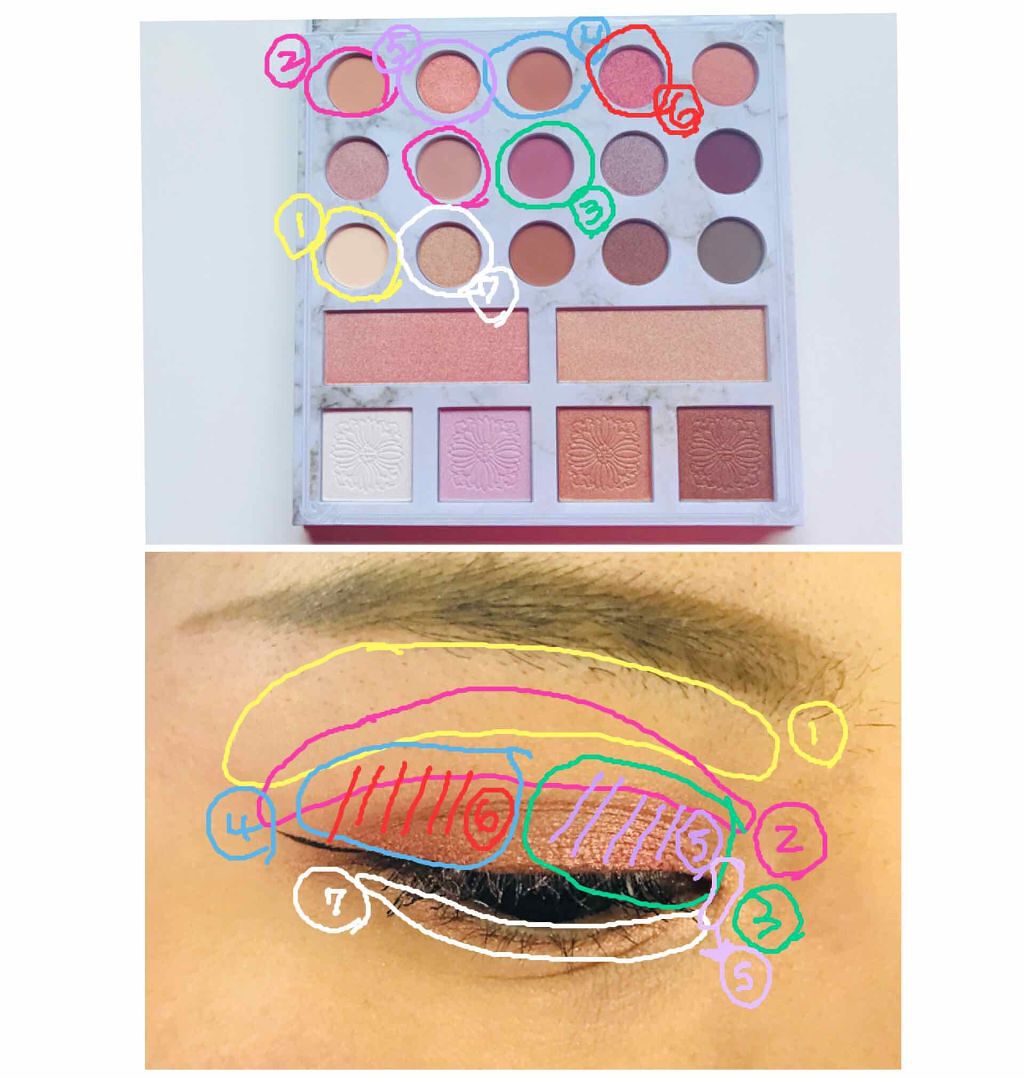 Carli Bybel Deluxe Edition 21 Color Eyeshadow & Highlighter Palette/bh cosmetics/アイシャドウパレットを使ったクチコミ(2枚目)