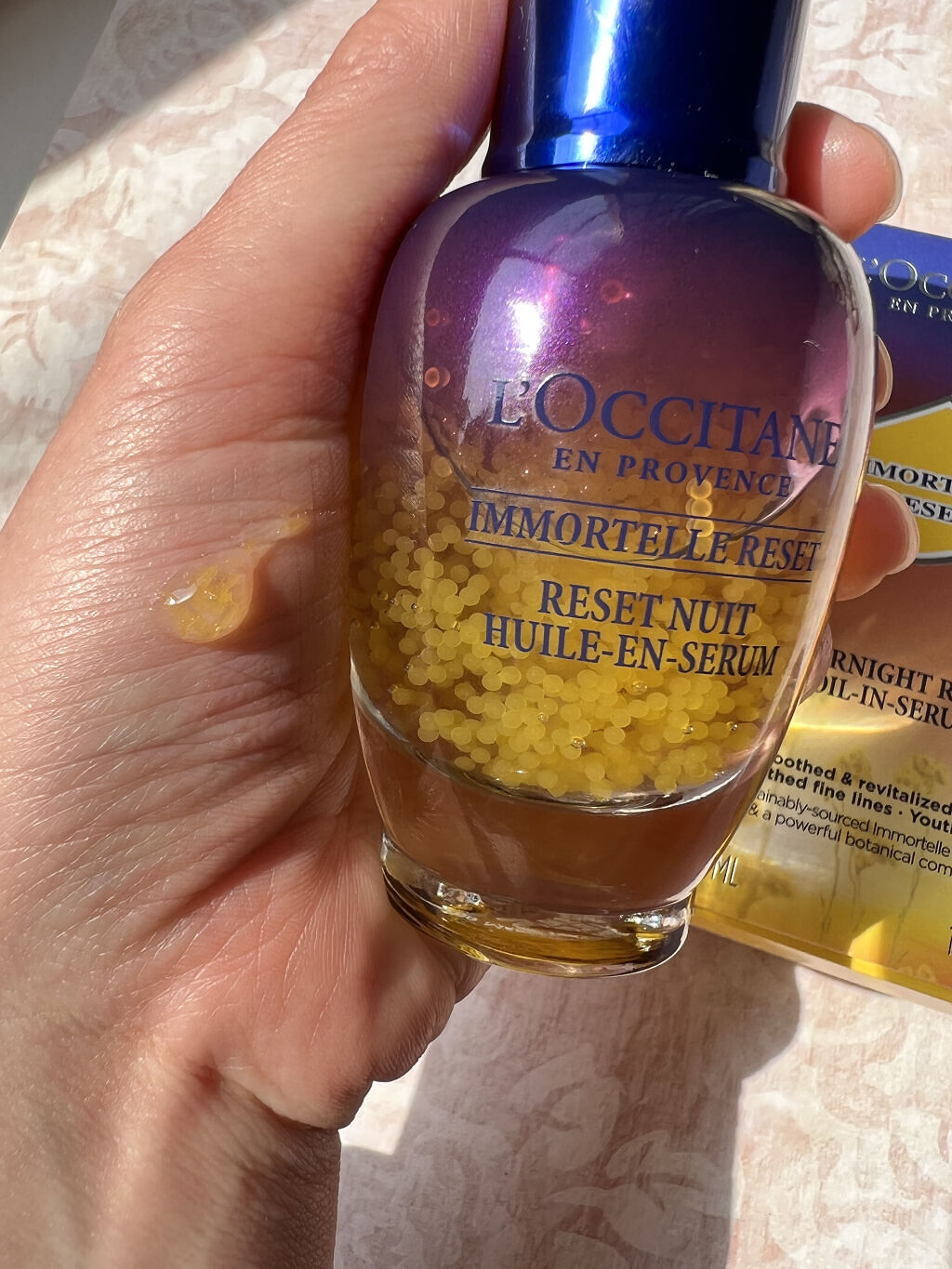 イモーテル オーバーナイトリセットセラム/L'OCCITANE/美容液を使ったクチコミ（2枚目）