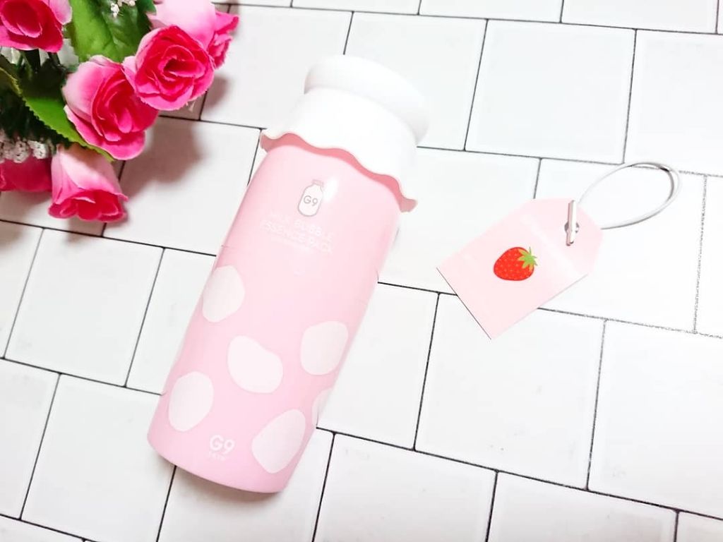 MILK BUBBLE ESSENCE PACK ＃STRAWBERRY/G9SKIN/美容液を使ったクチコミ（1枚目）