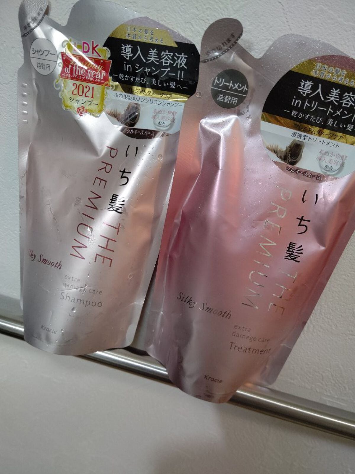 THE PREMIUM エクストラダメージケアシャンプー/トリートメント(シルキースムース)/いち髪/市販シャンプーを使ったクチコミ(4枚目)