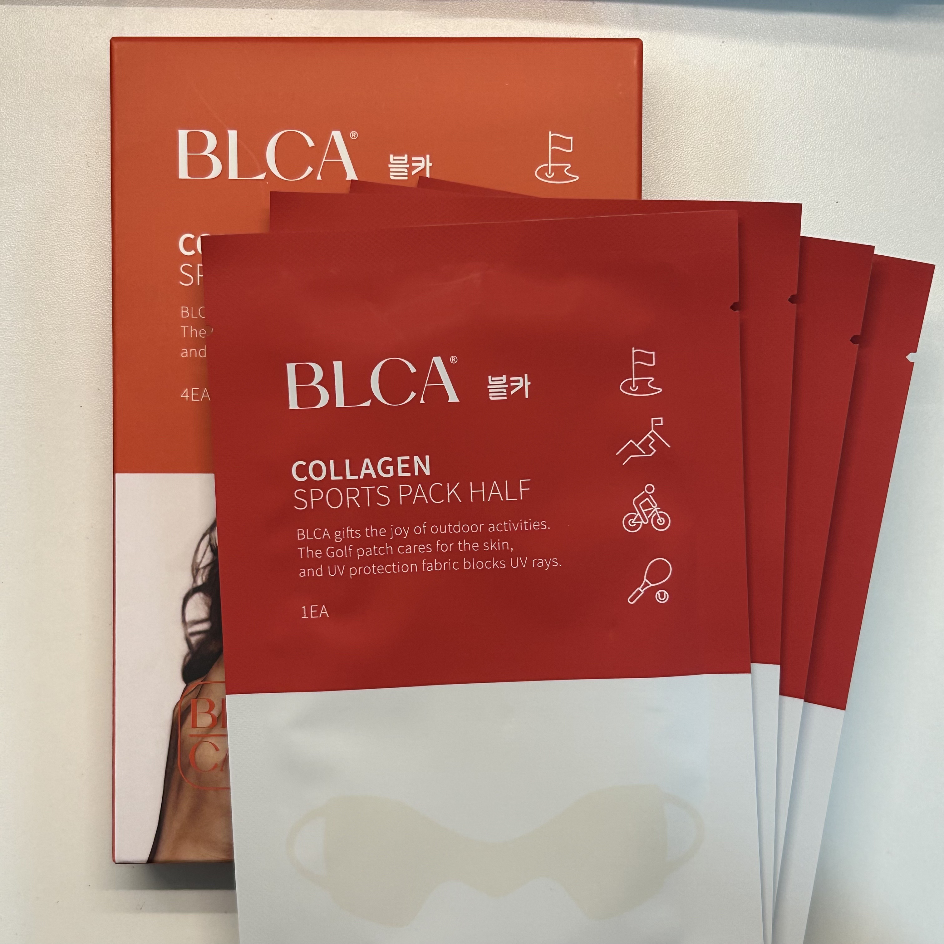 ブルカコラーゲン ゴルフマスクパックハーフ/BLCA/シートマスク・パックを使ったクチコミ（2枚目）