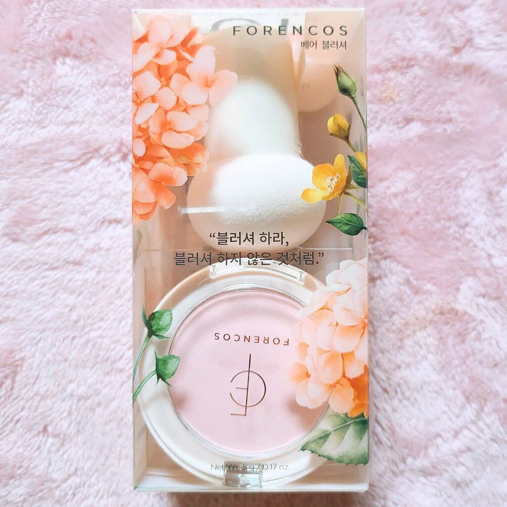 ベアブラッシャー パフ付き/フォレンコス/パウダーチークを使ったクチコミ（2枚目）