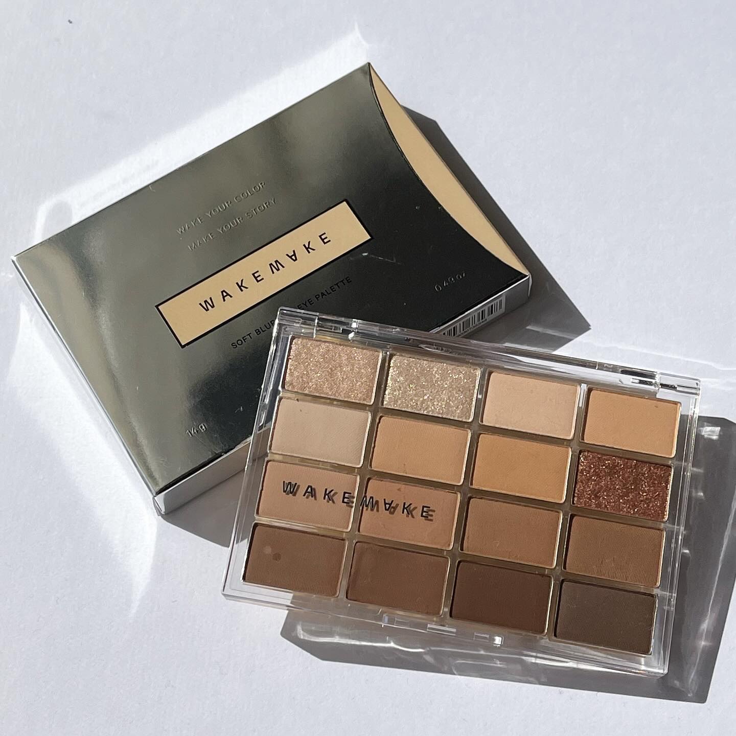 ソフトブラーリングアイパレット 14.キャラメルブラーリング/wakemake/アイシャドウパレットを使ったクチコミ（1枚目）