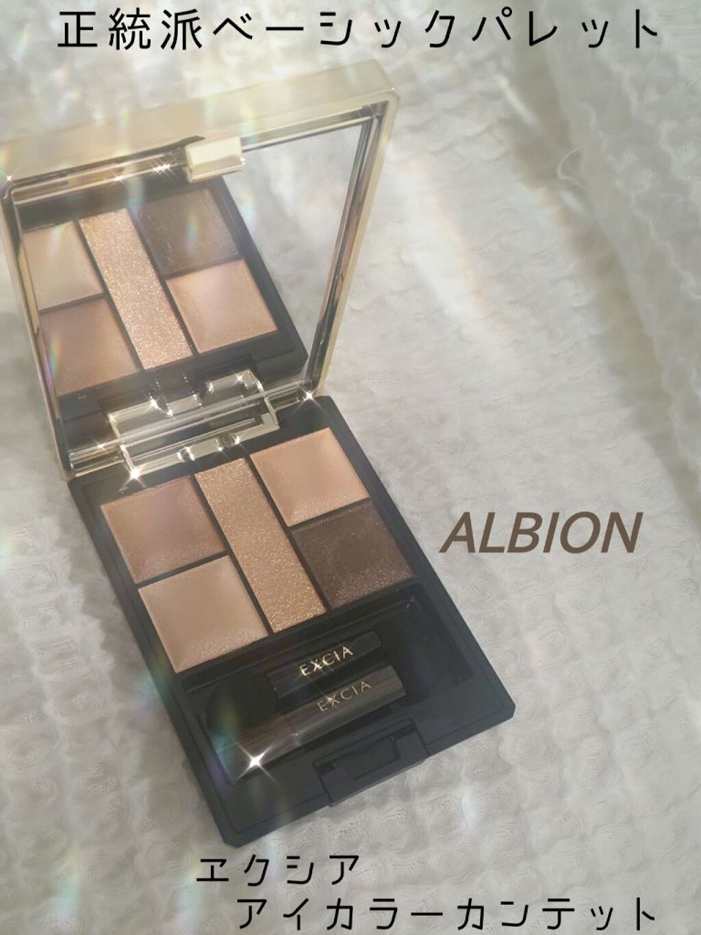 エクシア アイカラー カンテット 02 アーティブラウン/ALBION/アイシャドウパレットを使ったクチコミ（1枚目）