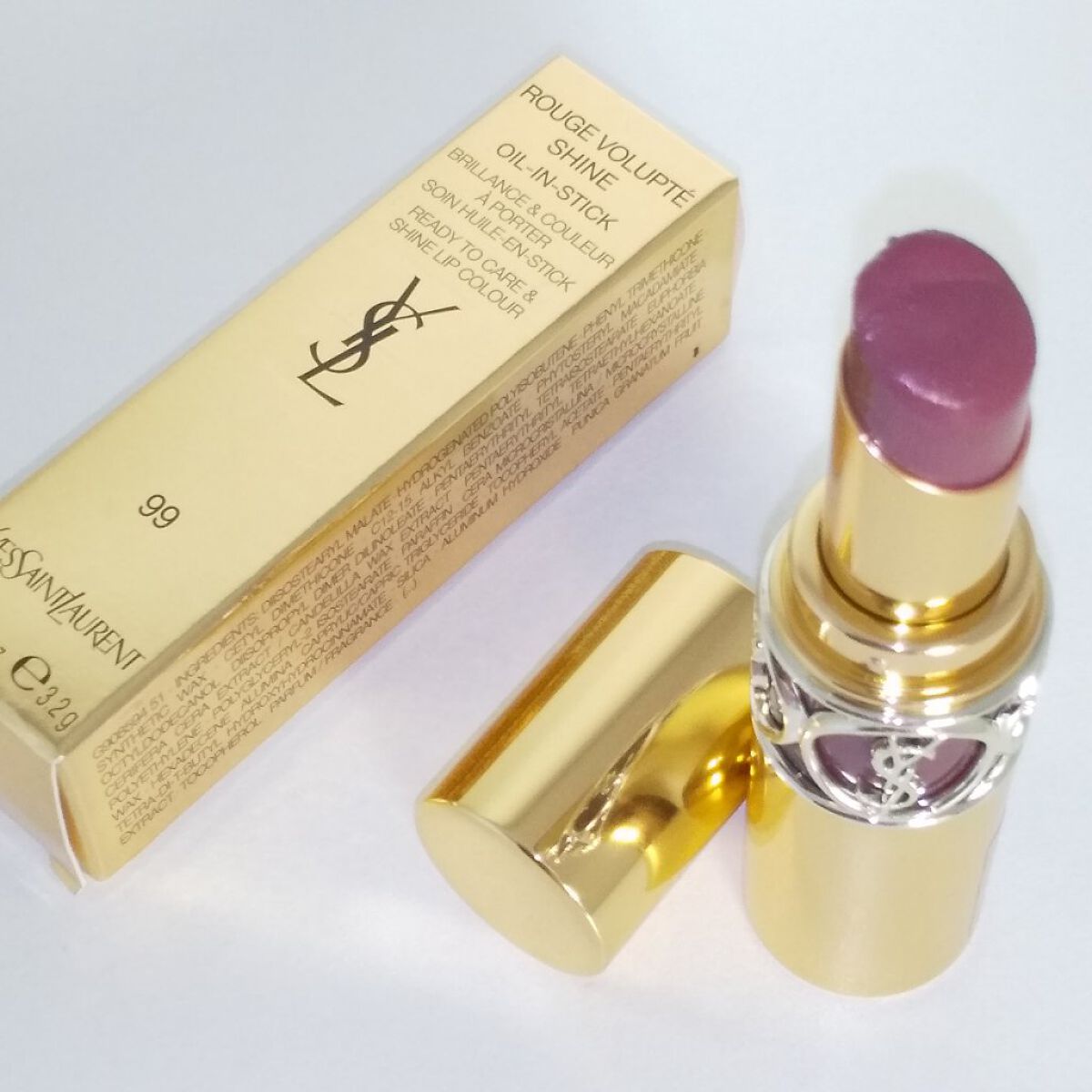 ルージュ ヴォリュプテ シャイン/YVES SAINT LAURENT BEAUTE/口紅を使ったクチコミ（3枚目）