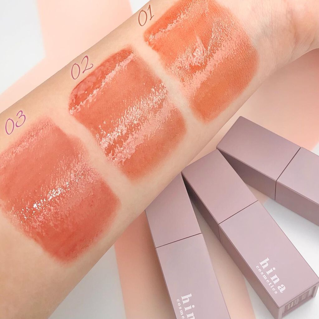 チュルンリップティント/hina cosmetics/リップティントを使ったクチコミ（3枚目）