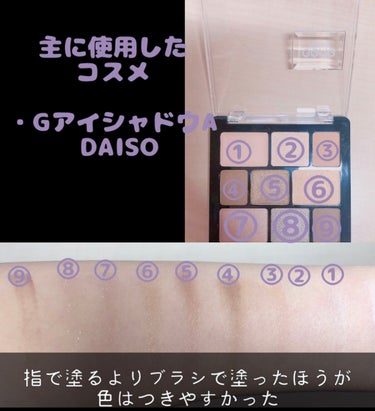 GENE TOKYO ムードアイシャドウパレット 01/DAISO/パウダーアイシャドウを使ったクチコミ（2枚目）
