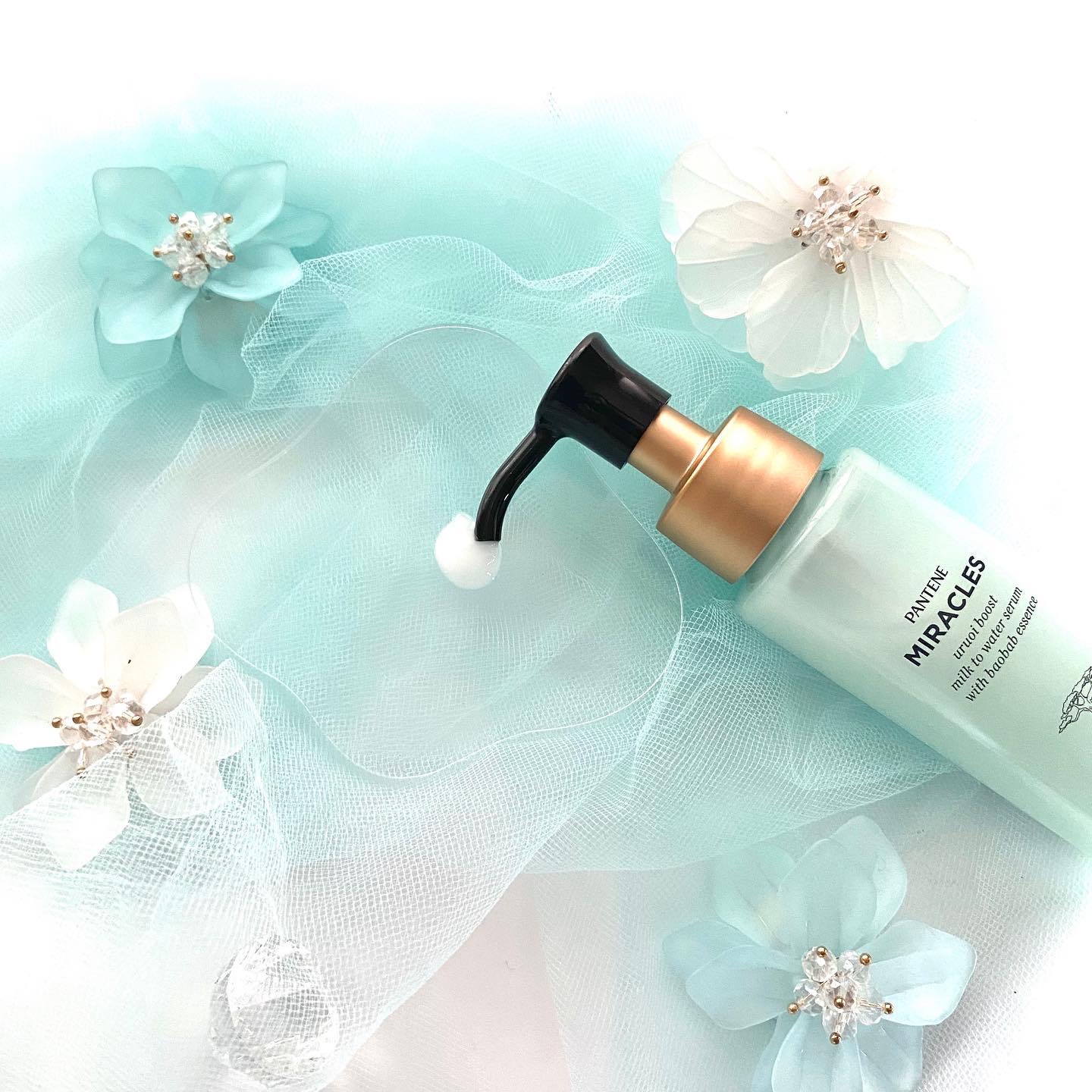 ミラクルズ うるおいブーストミルクウォーターセラム/パンテーン/アウトバストリートメントを使ったクチコミ（2枚目）