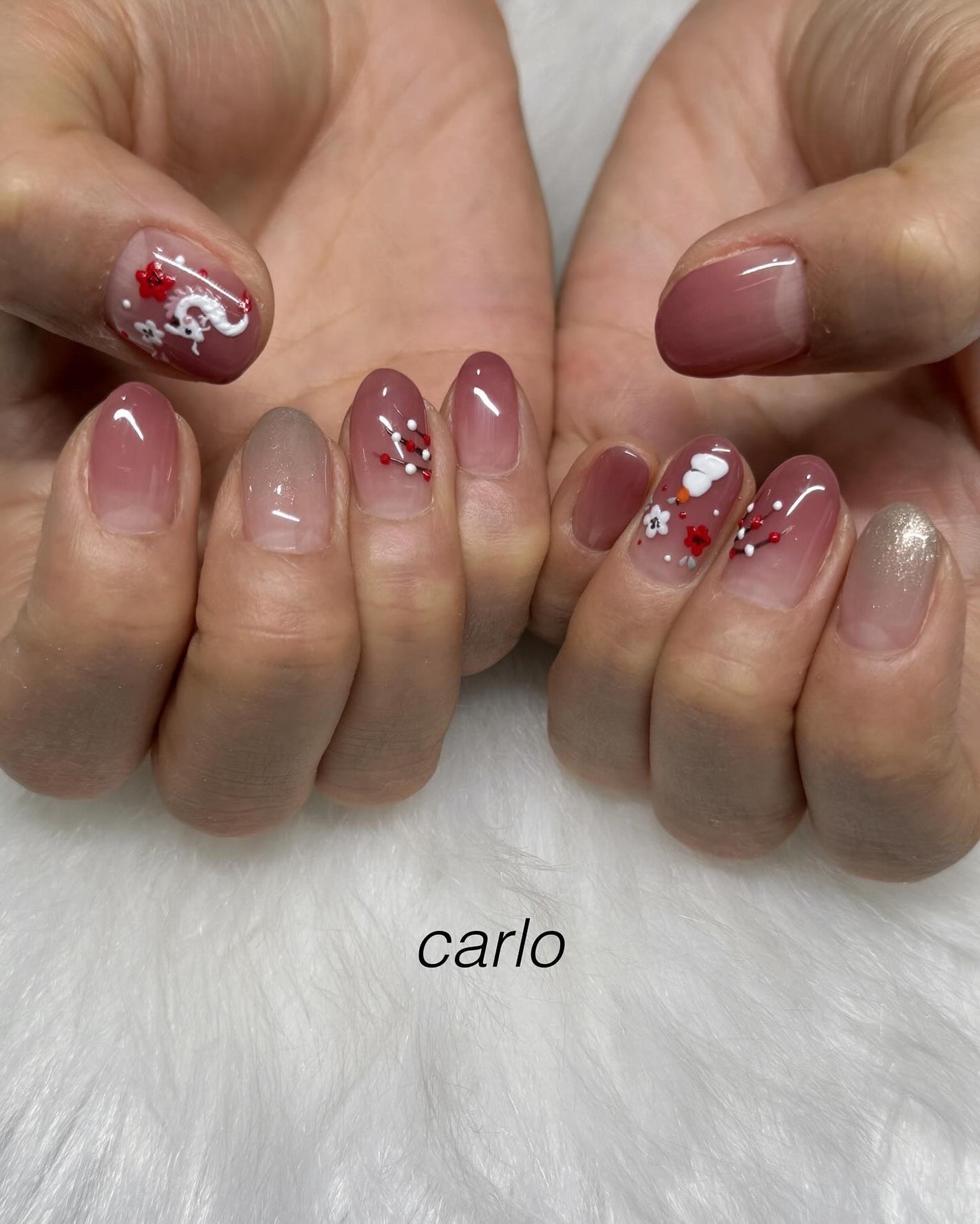 YUKA on LIPS 「【☾4本art】所沢市ネイルサロン|Carlo.2023年もあ..」(3枚目)