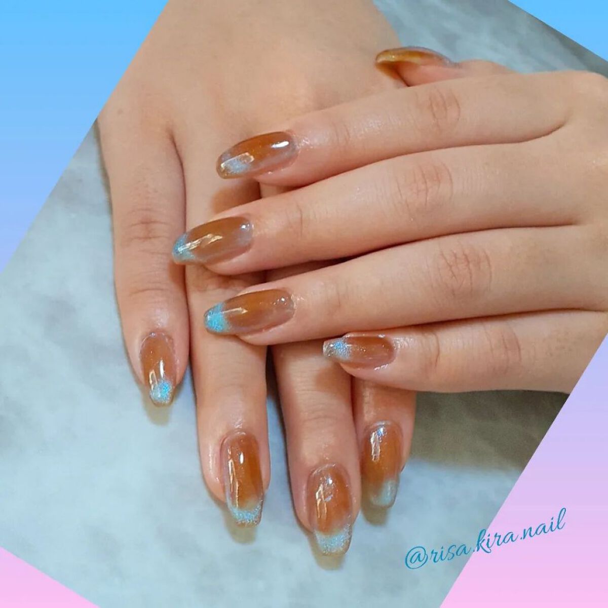 #ネイル,#ジェルネイル,#マグネットネイル,#キラキラネイル,#シンプルネイル,#富士市ネイル,#隠れ家ネイルのネイルデザイン