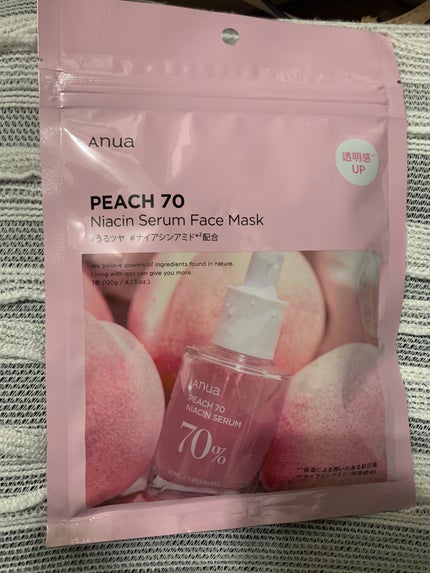 桃70%ナイアシンシートマスク/Anua/シートマスク・パックを使ったクチコミ(1枚目)