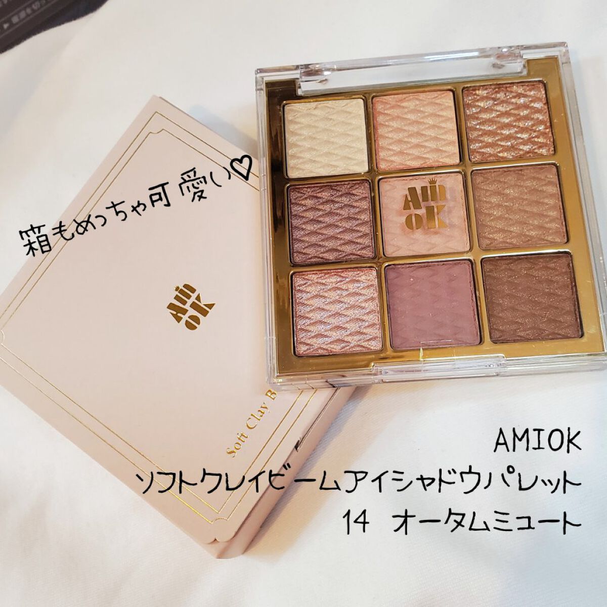 ソフトクレイビームアイシャドウパレット 14 オータムミュート/AMIOK/ジェル・クリームアイシャドウを使ったクチコミ（2枚目）