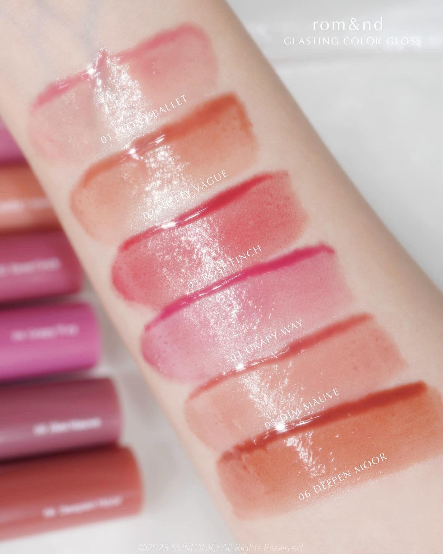 グラスティングカラーグロス/rom&nd/リップグロスを使ったクチコミ(5枚目)