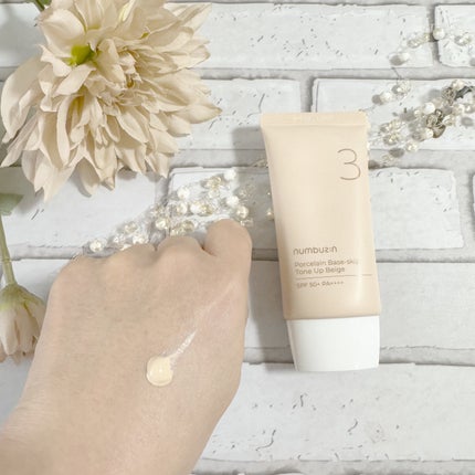 3番 ノーファンデ陶器肌トーンアップクリーム/numbuzin/化粧下地を使ったクチコミ(2枚目)