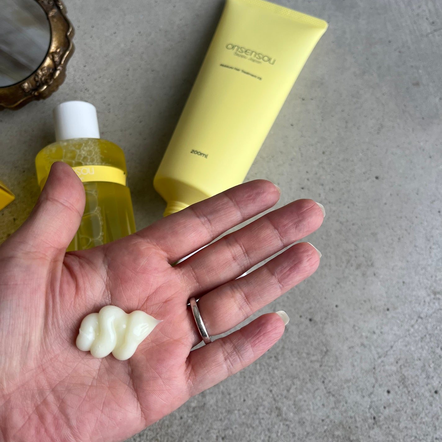 モイスチャーシャンプー/モイスチャートリートメント KABOSU/ONSENSOU/市販シャンプーを使ったクチコミ(4枚目)