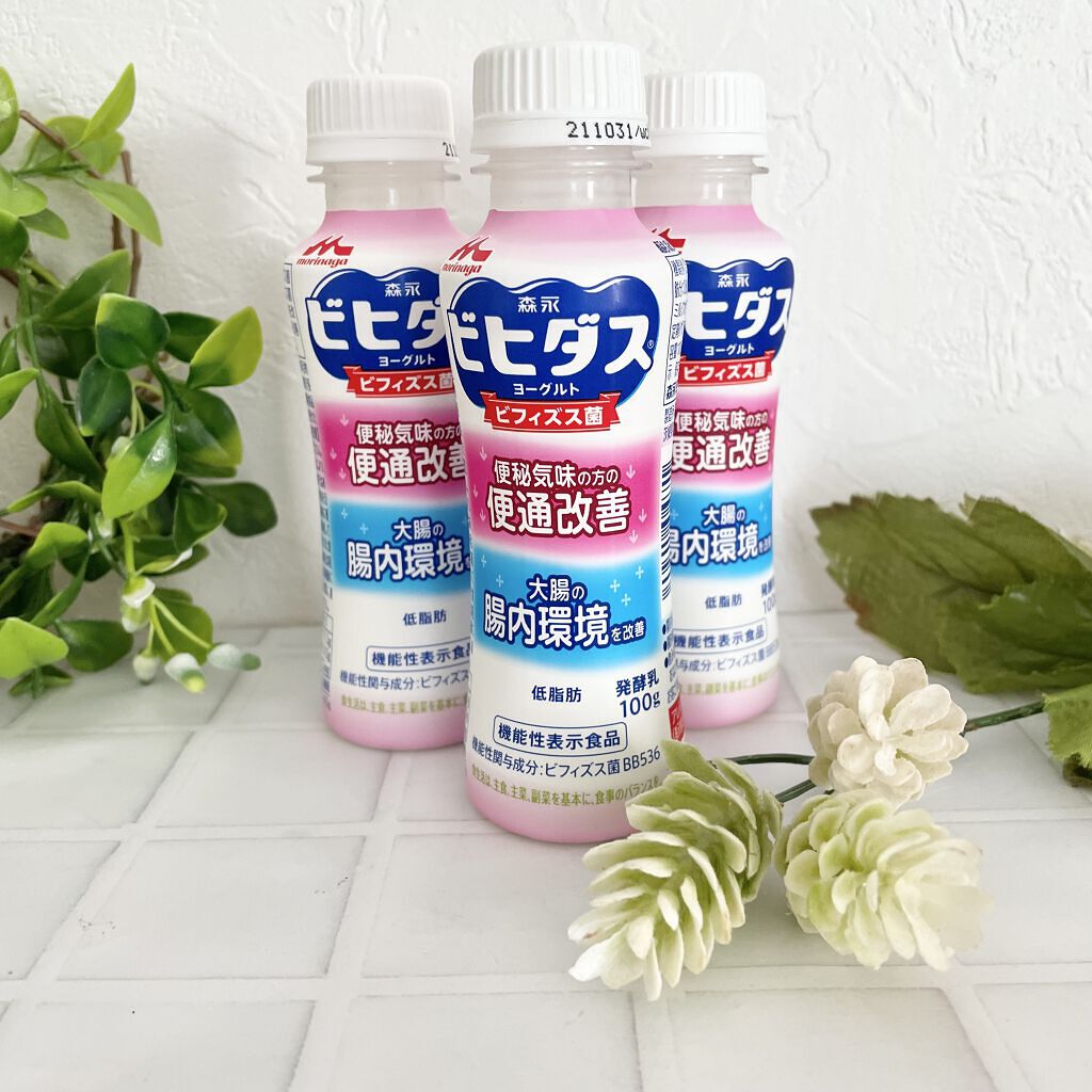 ビヒダスヨーグルト便通改善/ビヒダス/飲むヨーグルトを使ったクチコミ（1枚目）