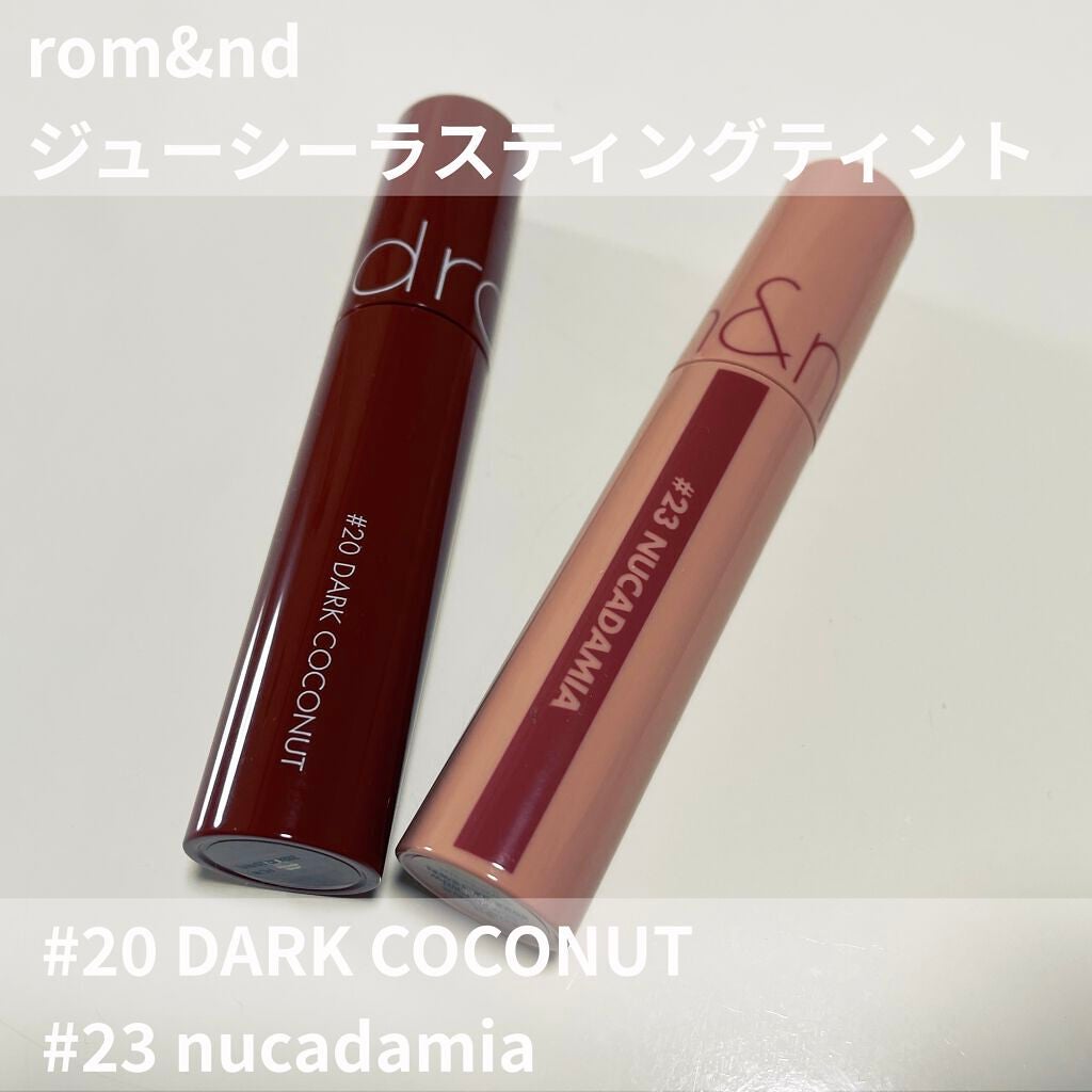 ジューシーラスティングティント/rom&nd/リップティントを使ったクチコミ(1枚目)
