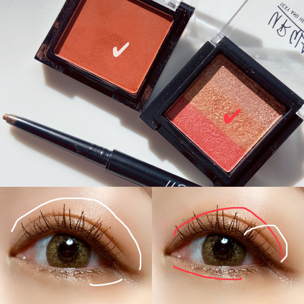 UR GLAM　POWDER EYESHADOW/U R GLAM/単色アイシャドウを使ったクチコミ（3枚目）