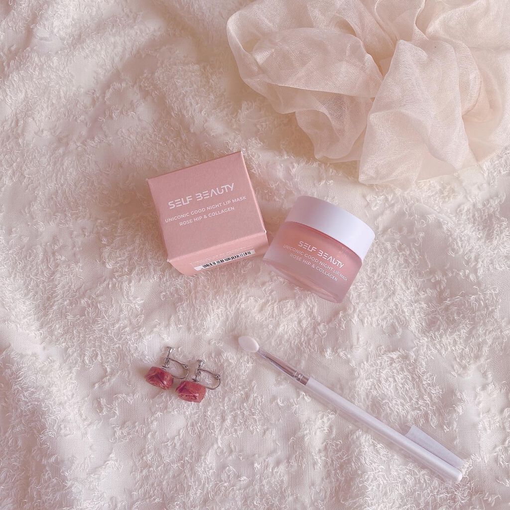 ユニコーングッドナイトリップマスク ローズヒップ&コラーゲン/SELF BEAUTY/リップマスクを使ったクチコミ（1枚目）