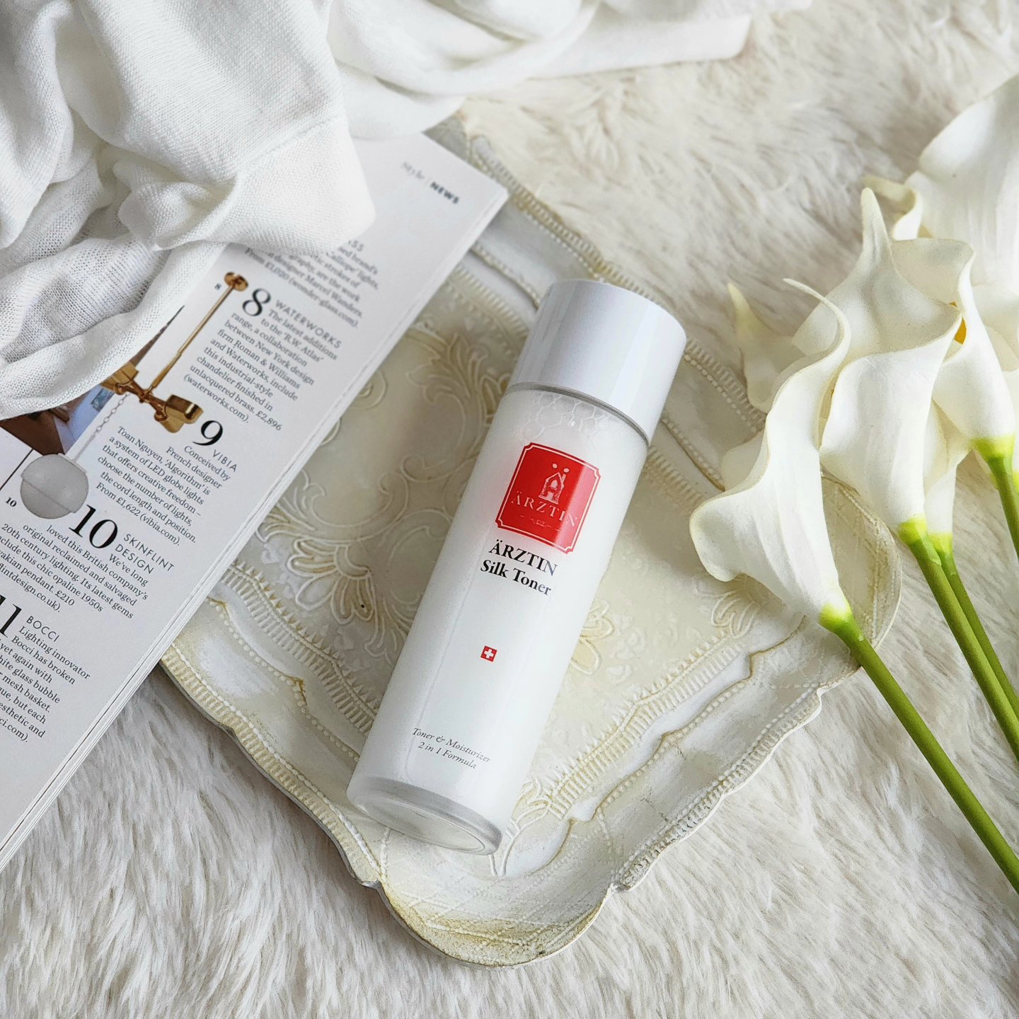 韓国のコスメ エルツティン様⁡
⁡｢エルツティン シルクトナー150ml｣を頂きました🧴✨⁡
⁡⁡
⁡シンプルでリッチ感のあるボトル、クリームのようなとろみのあるテクスチャー🎶⁡
⁡特に香りはなく、洗顔後の肌がしっかりうるおう感じ✨⁡
