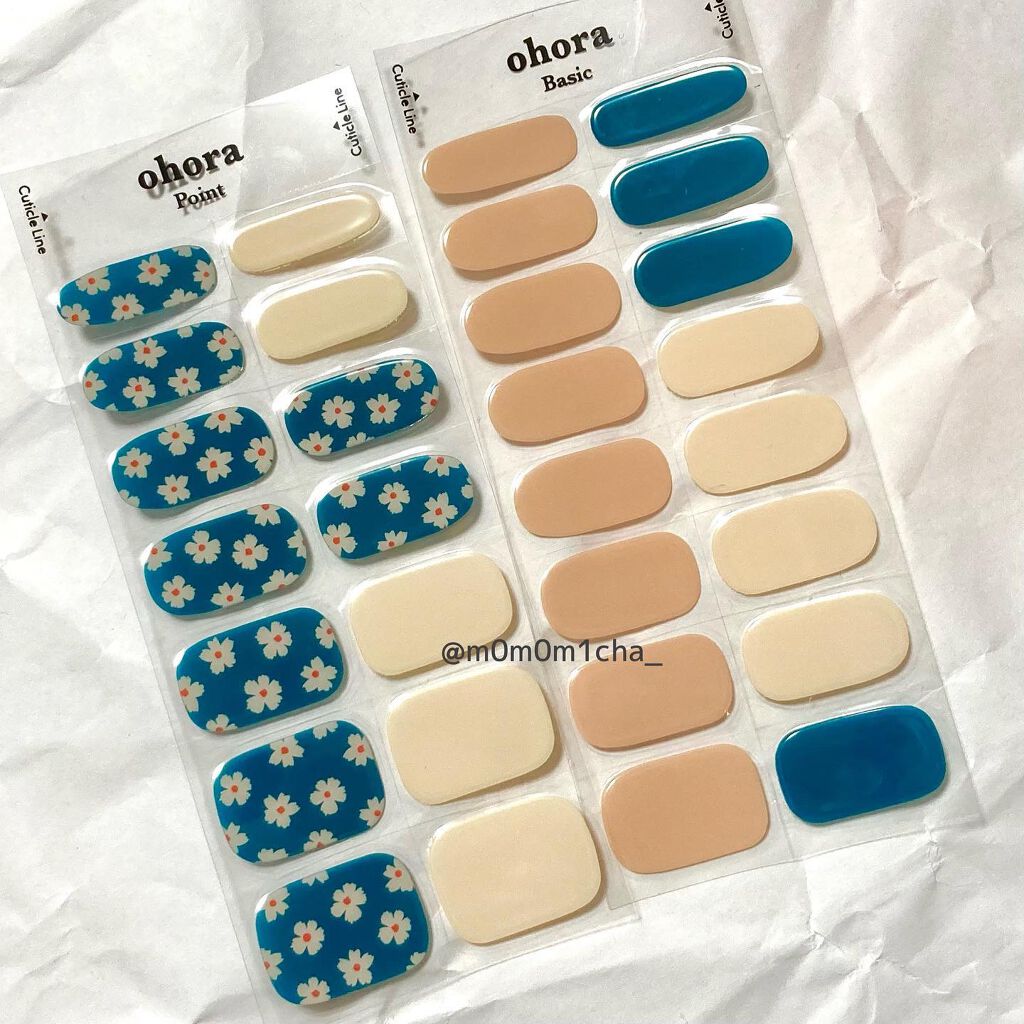 セミキュアジェルネイル(ハンド)/ohora/ネイルシールを使ったクチコミ(3枚目)