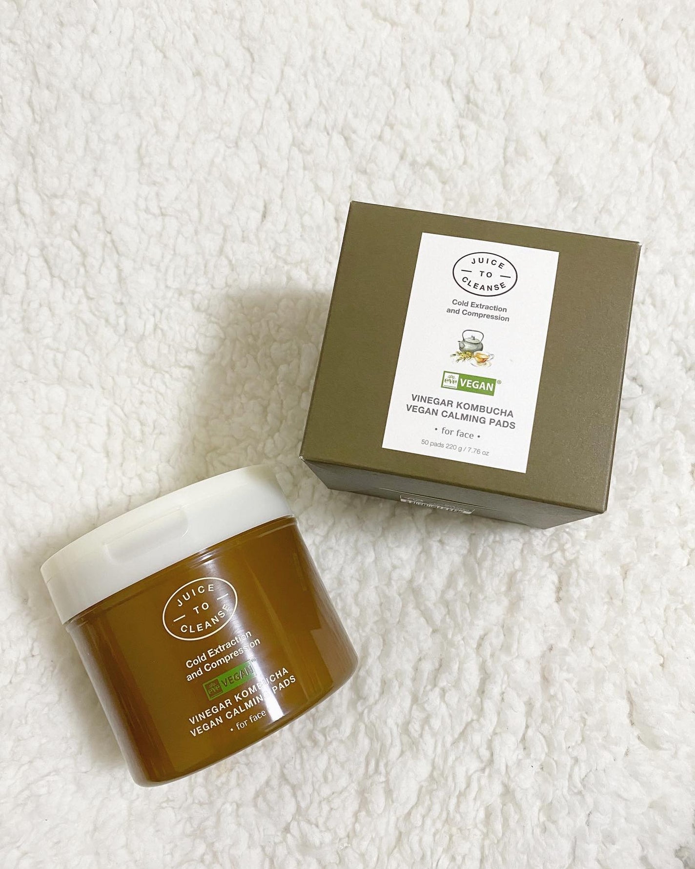 ビネガー コンブチャ ヴィーガン カーミングパッド/JUICE TO CLEANSE/トナーパッドを使ったクチコミ(1枚目)