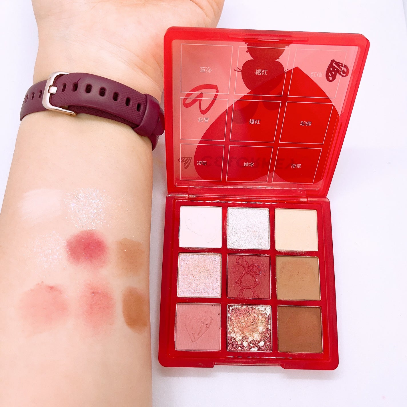 干支シリーズ卯年9色アイシャドウパレット/COLORKEY/アイシャドウパレットを使ったクチコミ(3枚目)