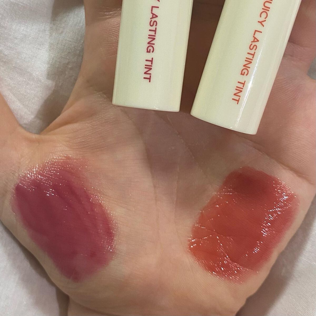 ジューシーラスティングティント/rom&nd/リップティントを使ったクチコミ(7枚目)