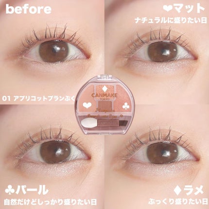 プランぷくコーデアイズ/キャンメイク/パウダーアイシャドウを使ったクチコミ(6枚目)
