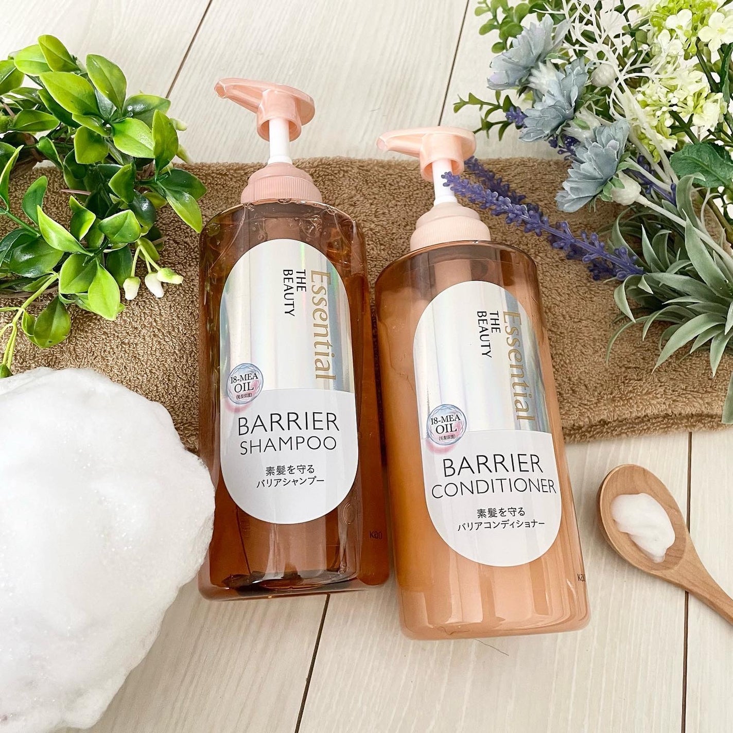 ザビューティ 髪のキメ美容素髪を守る バリアシャンプー/コンディショナー/エッセンシャル/シャンプー・コンディショナーを使ったクチコミ(3枚目)