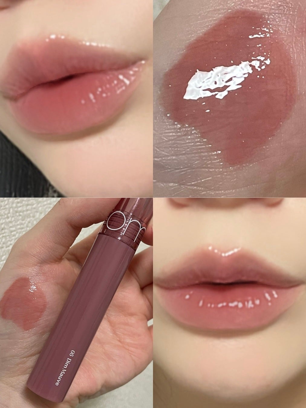 グラスティングカラーグロス/rom&nd/リップグロスを使ったクチコミ(4枚目)