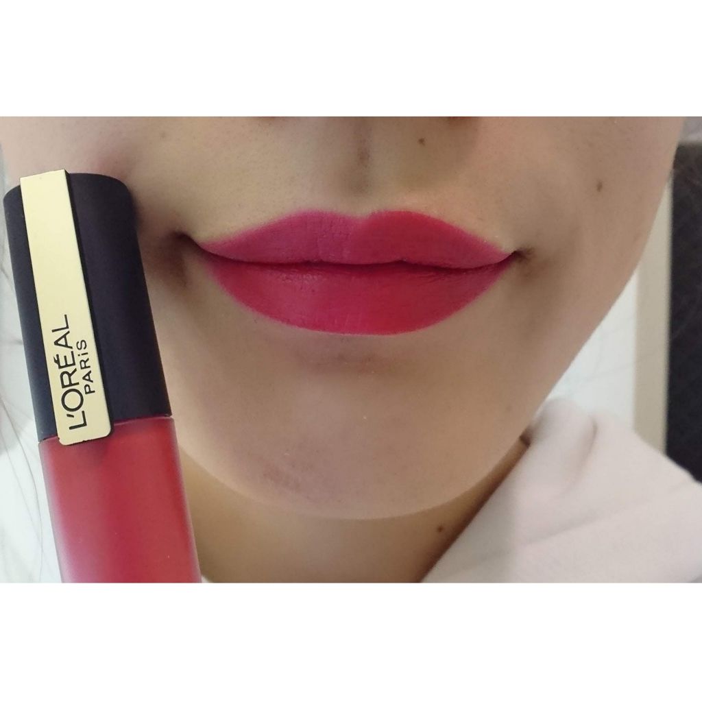 ルージュシグネチャー /ロレアル パリ/リップグロスを使ったクチコミ（2枚目）