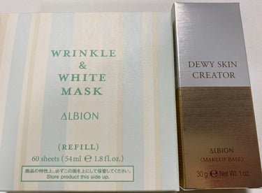  リンクル＆ホワイト マスク 本体　60ml/ALBION/シートマスク・パックを使ったクチコミ（1枚目）