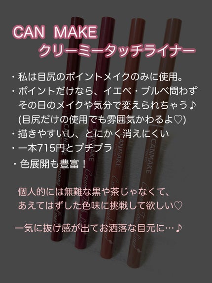 クリーミータッチライナー/キャンメイク/ジェルアイライナーを使ったクチコミ(3枚目)