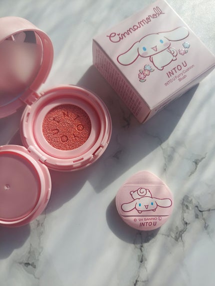 ファーリークッションブラッシュ L-FB01 ジョイフルピーチ/INTO U/パウダーチークの画像