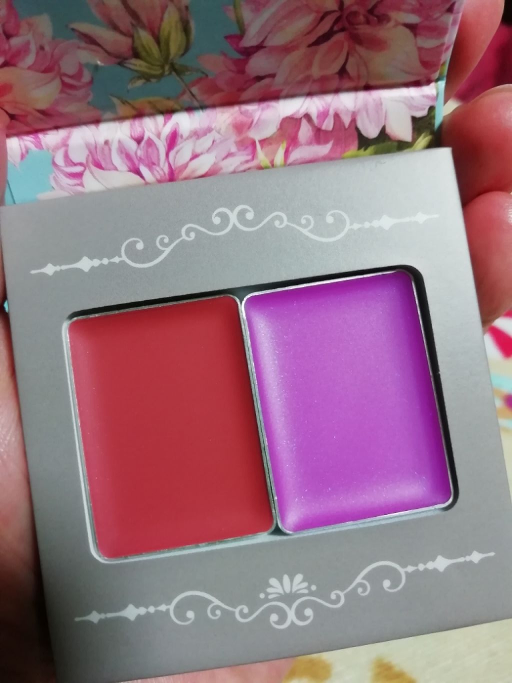 ピュアカラーリップパレット スモーキーピンク&バイオレット/DHC/口紅を使ったクチコミ(2枚目)