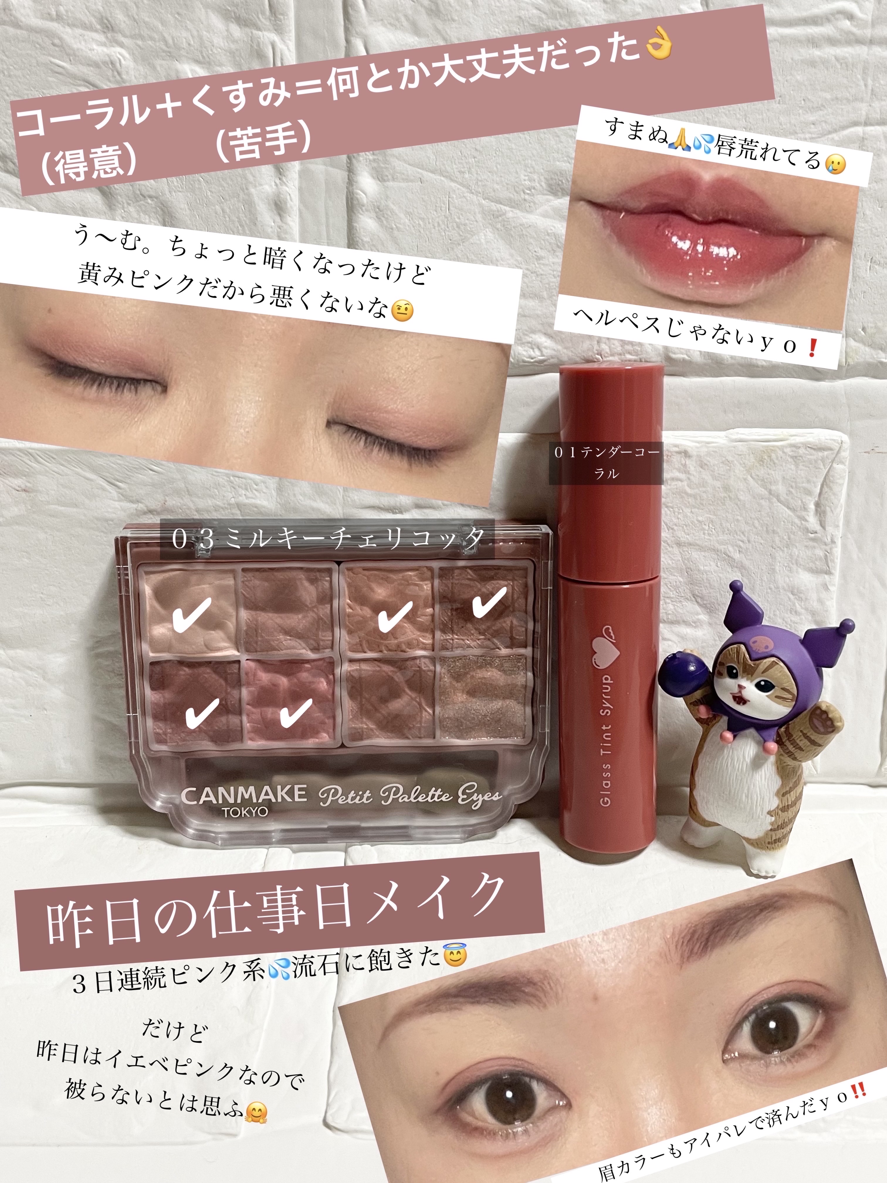 プティパレットアイズ（マットタイプ）/キャンメイク/パウダーアイシャドウを使ったクチコミ（1枚目）