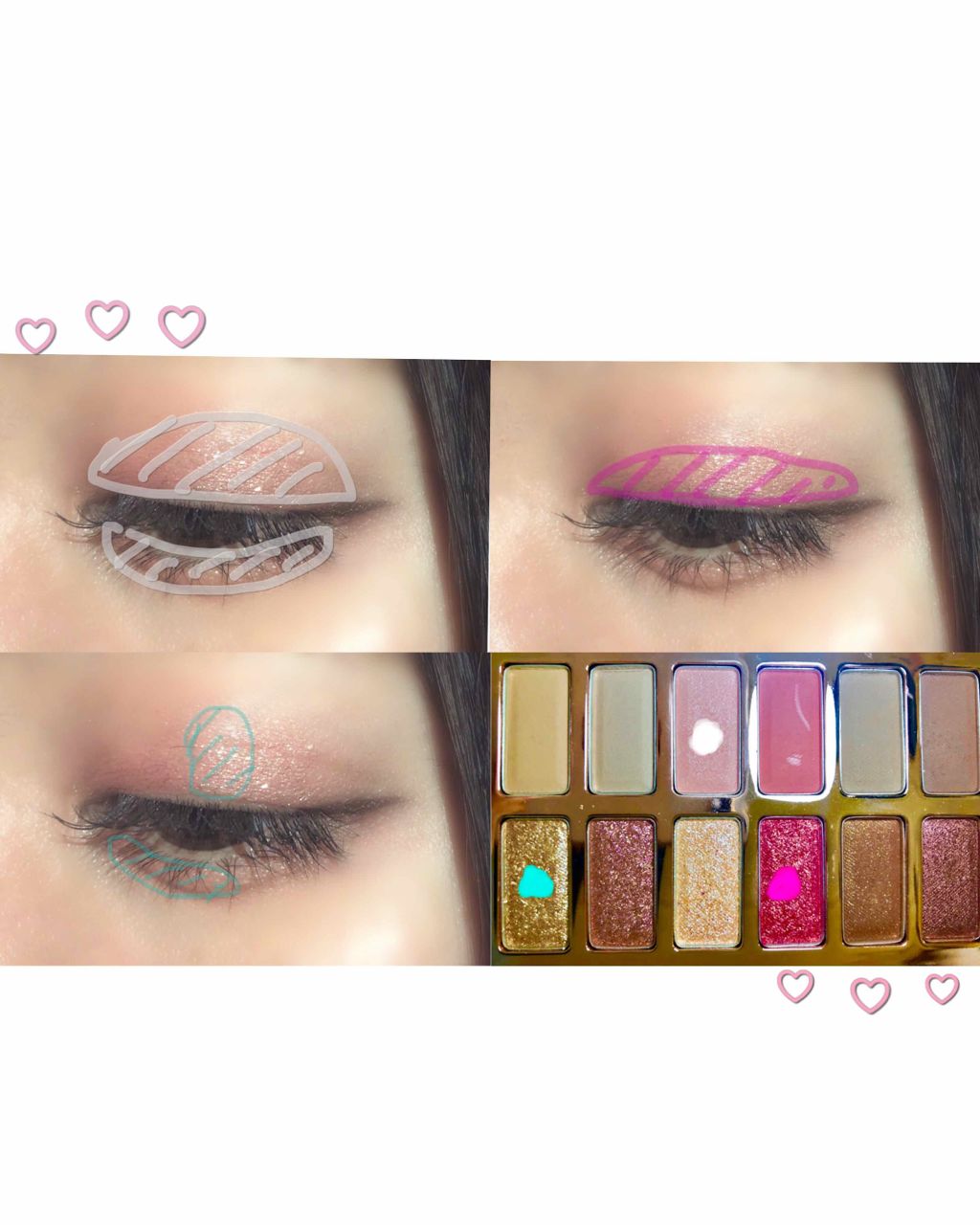 バレンタインボックス3ローズモーメント/VAVI MELLO/アイシャドウパレットを使ったクチコミ（2枚目）