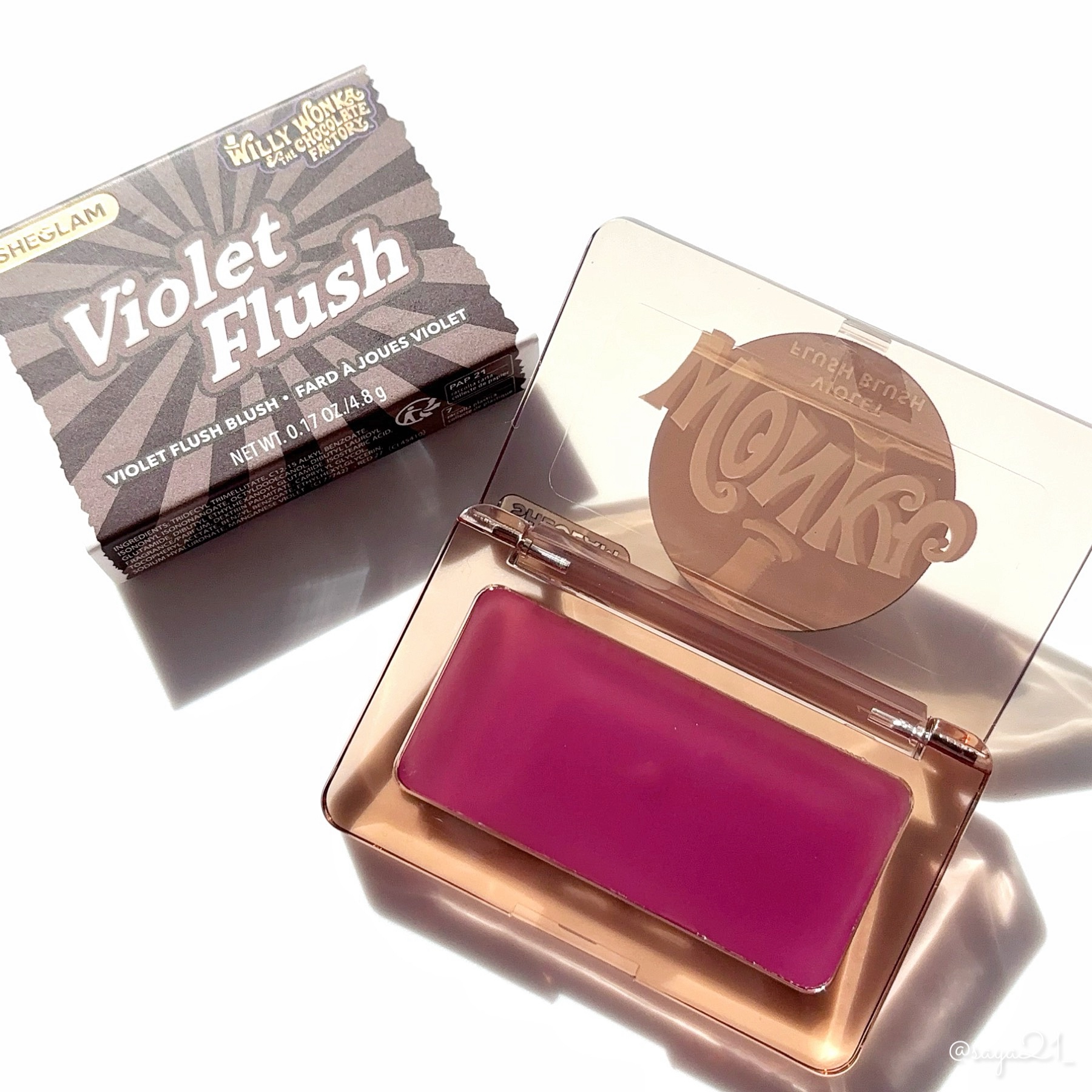 SHEGLAM Willy wonka　チークのクチコミ「\ 青みピンク好き必見🙆🏻‍♀️💗 /

⚜️SHEGLAM
Willy wonka バイオレ.....」（2枚目）