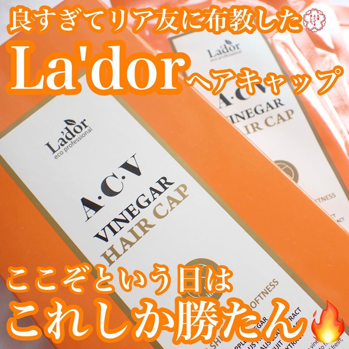 ACV VINEGAR HAIR CAP /La'dor/アウトバストリートメントを使ったクチコミ(1枚目)