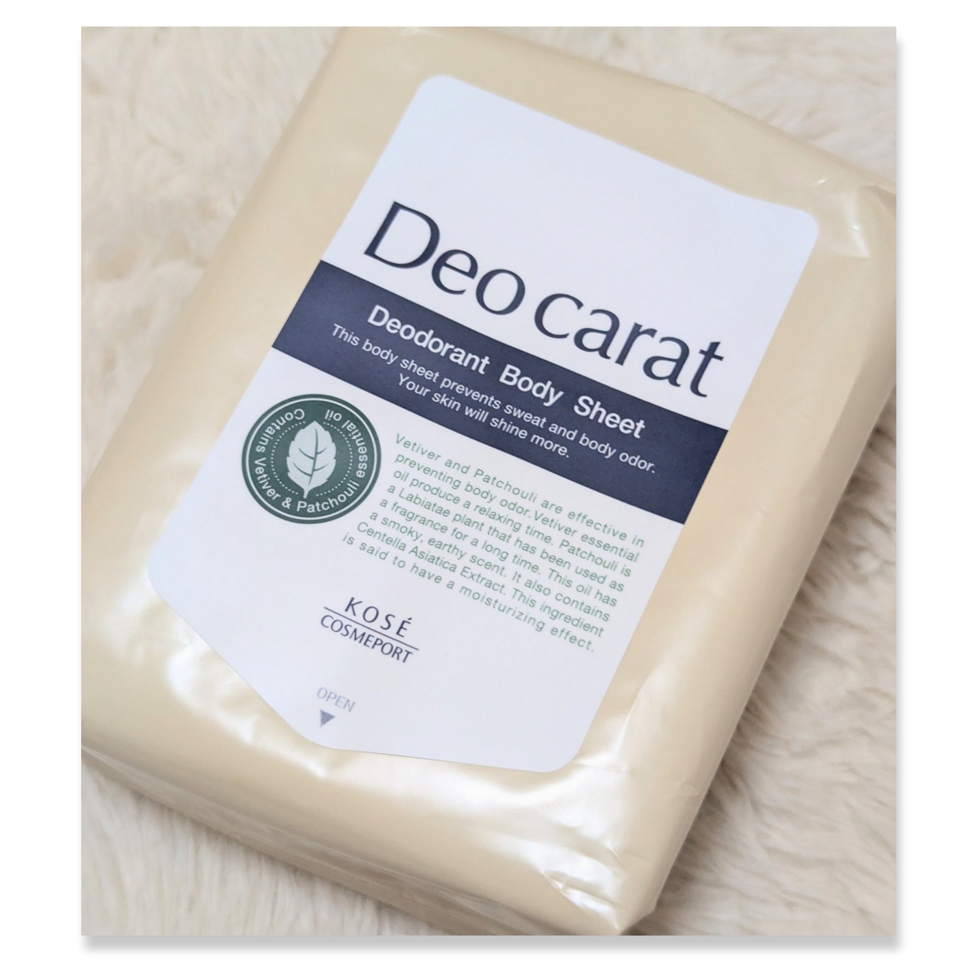 デオカラット デオカラット 薬用デオドラント ボディシートのクチコミ「汗をとめてニオイの発生も防ぐ！
#デオカラット
薬用デオドラントボディシート

液たっぷりで汗.....」（2枚目）