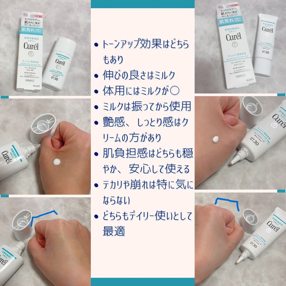 潤浸保湿 ベースクリーム /キュレル/日焼け止めクリームを使ったクチコミ（2枚目）