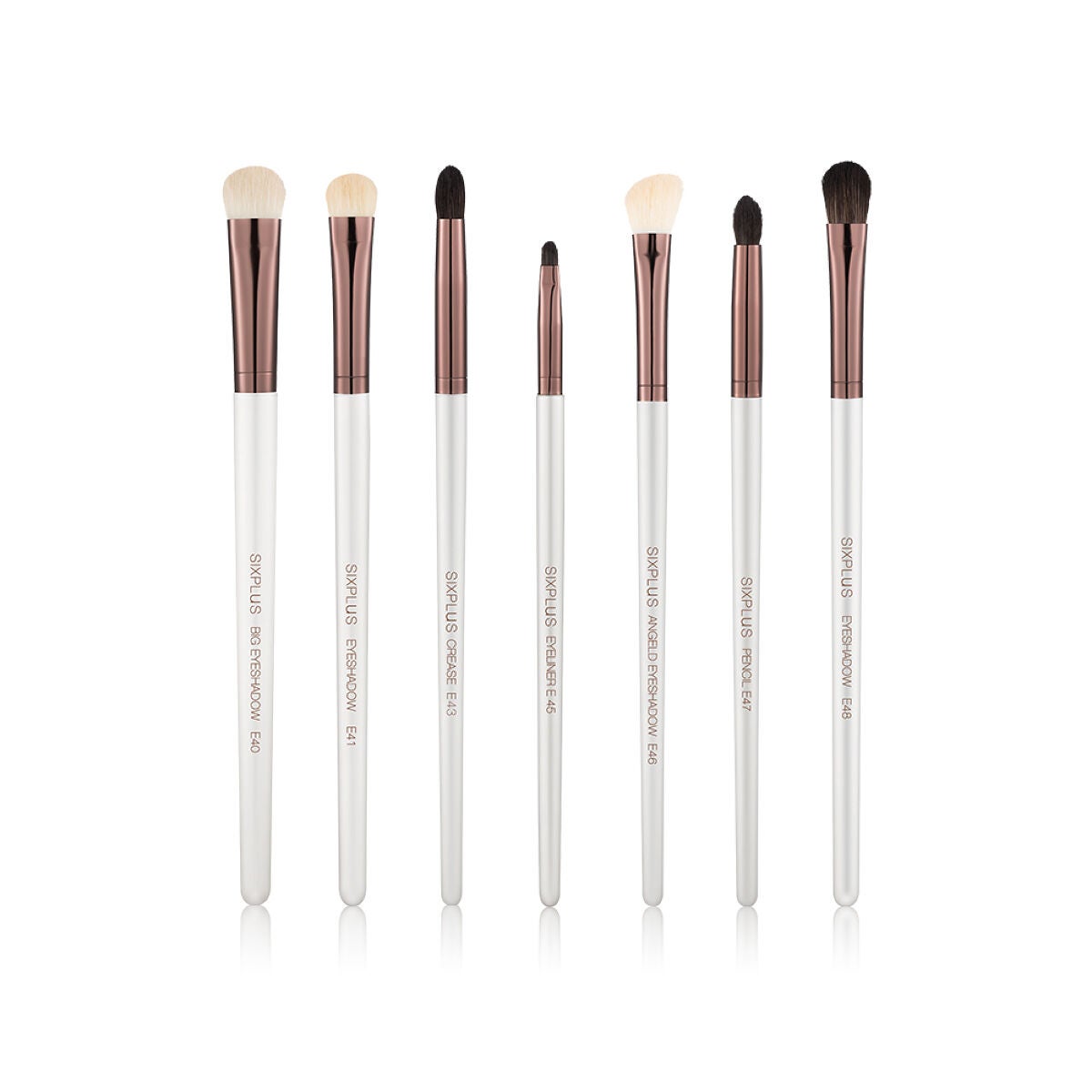 SIXPLUS ホワイトパール アイメイクブラシ 7本セット SIXPLUS