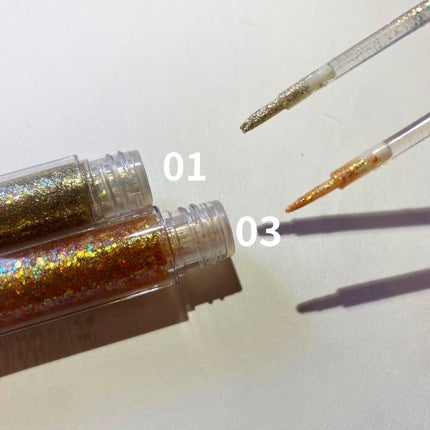 リキッド グリッター シャドウ/rom&nd/グリッターを使ったクチコミ(5枚目)