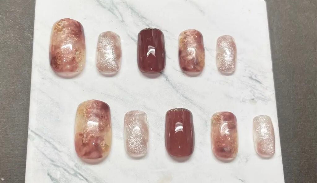 orange_gloss_lxmy on LIPS 「ネイルチップハンドメイドです!よかったらデザイン真似してみてく..」(5枚目)